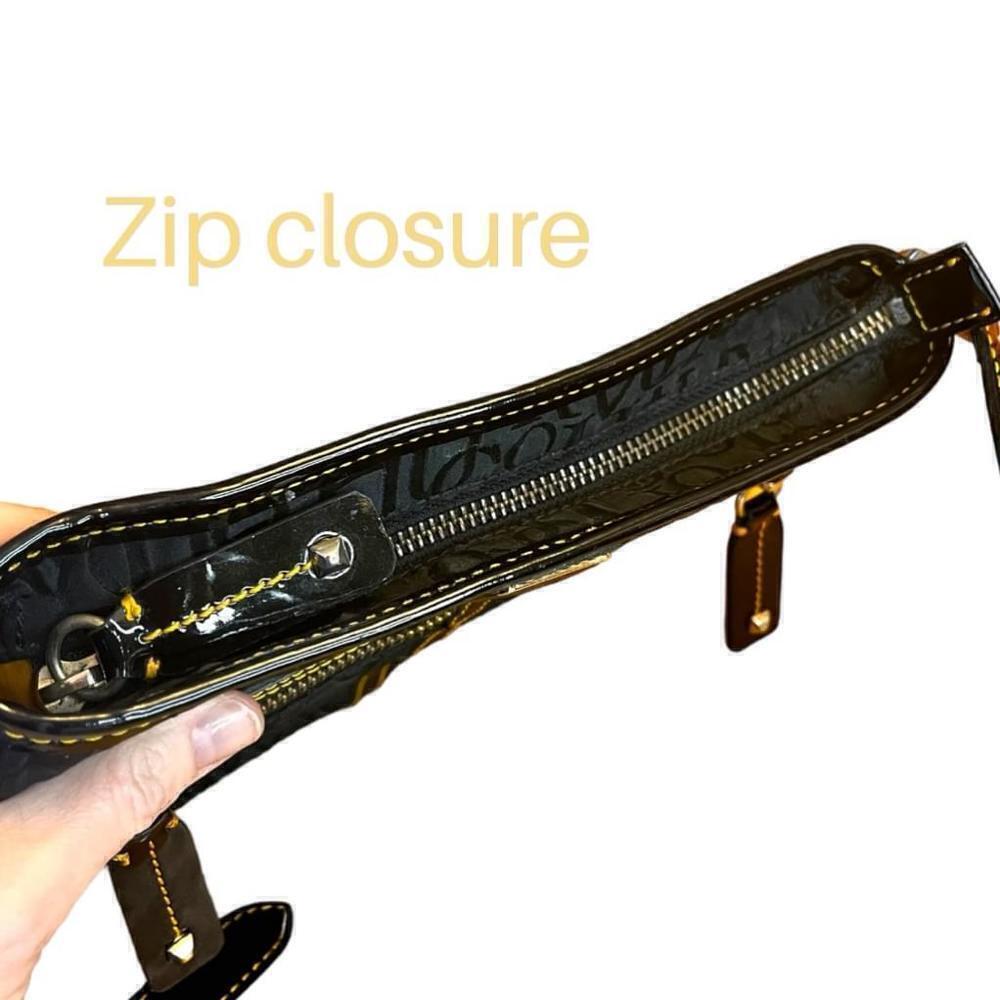 Victor Hugo Monogram Material & Leather Designer Crossbody Bag - Picture 11 of 13